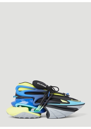 Balmain Unicorn Neoprene Leather Sneakers - Man Sneakers Blue Eu - 45