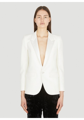Saint Laurent Single Breasted Blazer - Woman Blazers White Fr - 34