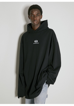 Balenciaga Logo Embroidery Deconstructed T-shirt - Man Sweatshirts Black 1