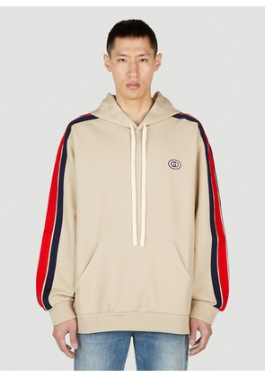 Gucci Logo Hooded Sweatshirt - Man Sweatshirts Beige S