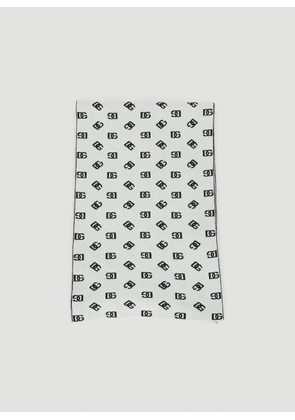 Dolce & Gabbana Logo Intarsia Scarf - Man Scarves Black One Size