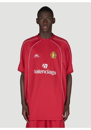 Balenciaga Oversized Soccer Jersey Top - Man T-shirts Red 4