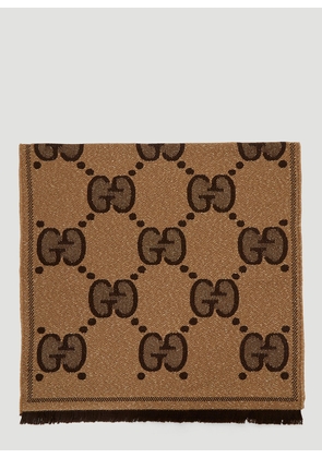 Gucci Gg Jacquard Scarf - Woman Scarves Beige One Size