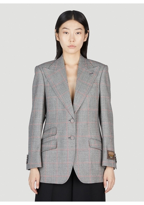 Gucci Maison De L'amour Check Blazer - Woman Blazers Grey It - 42