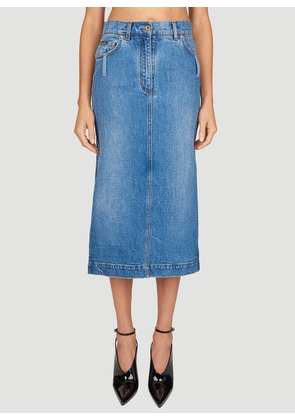 Dolce & Gabbana Denim Midi Skirt - Woman Skirts Blue It - 42
