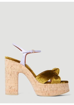 Saint Laurent Bianca St Heaven Platform Heels - Woman Heels Gold Eu - 36