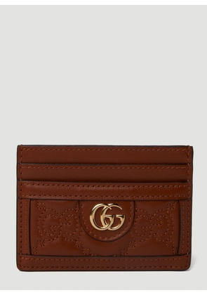 Gucci Gg Matelassé Cardholder - Woman Wallets & Cardholders Brown One Size