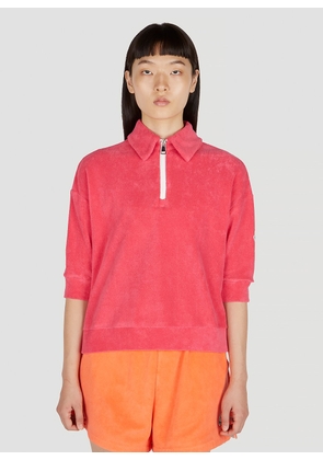 Moncler Terry Polo Sweatshirt - Woman Sweatshirts Pink L