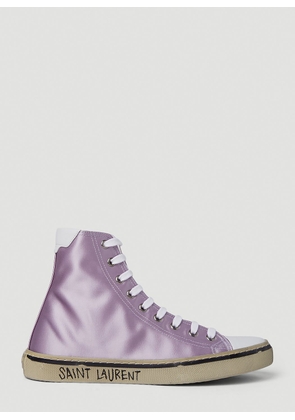 Saint Laurent Malibu Satin Sneakers - Woman Sneakers Lilac Eu - 37