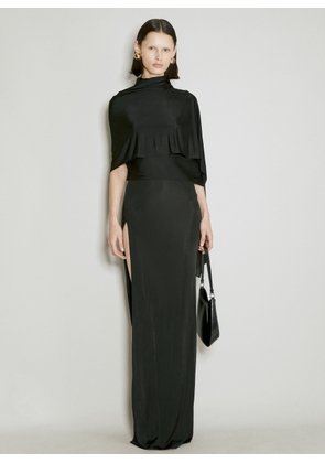 Saint Laurent High-neck Maxi Dress - Woman Dresses Black M