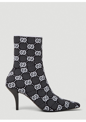 Gucci Gg Knit Boots - Woman Boots Black Eu - 36