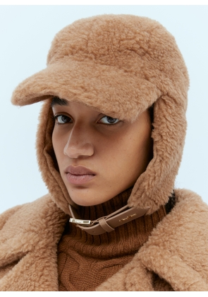 Max Mara Teddy Buckle Baseball Cap - Woman Hats Camel 58