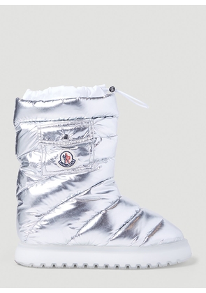 Moncler Gaia Pocket Mid Snow Boots - Woman Boots Silver Eu - 36