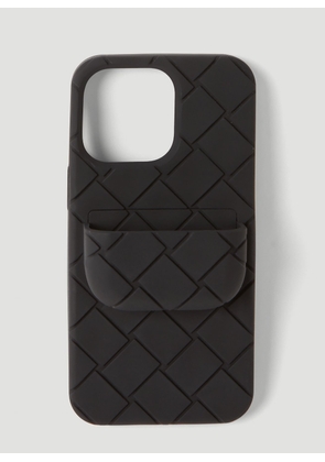 Bottega Veneta Iphone 13 Pro And Airpods Phone Case - Man Tech Black One Size