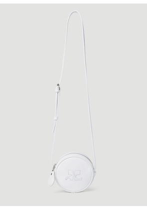 Courrèges Circle Shoulder Bag - Man Crossbody Bags White One Size
