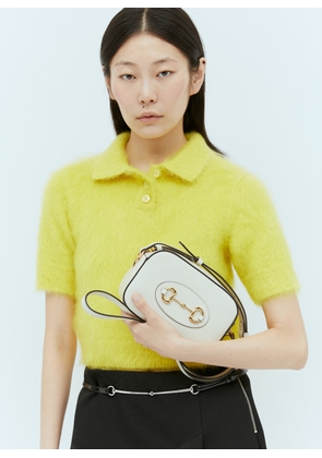 Gucci Horsebit 1955 Small Shoulder Bag - Woman Shoulder Bags White One Size