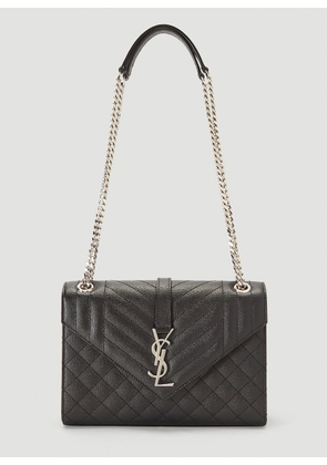 Saint Laurent Envelope Satchel Medium Shoulder Bag - Woman Shoulder Bags Black One Size
