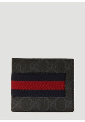 Gucci Gg Supreme Bi-fold Wallet - Man Wallets & Cardholders Black One Size