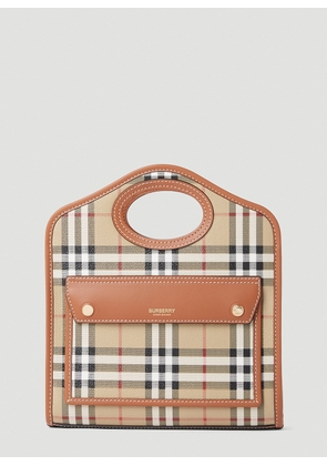 Burberry Mini Pocket Handbag - Woman Handbags Beige One Size