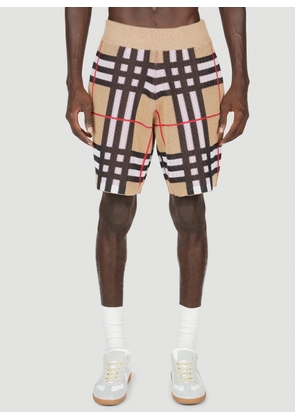 Burberry Check Piqué Shorts - Man Shorts Beige M