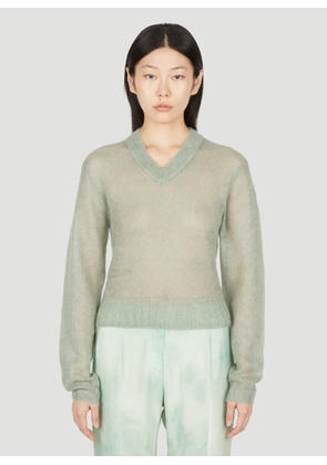 Acne Studios Mohair Knit Sweater - Woman Knitwear Green Xs