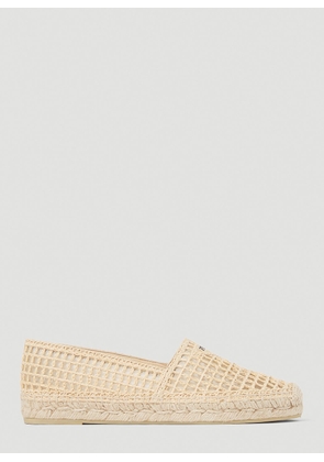 Prada Logo Espadrilles - Woman Flats Beige Eu - 36
