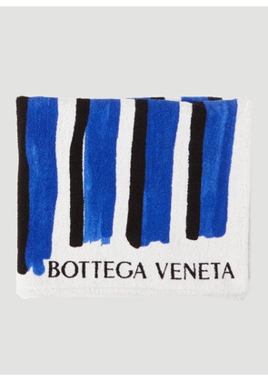 Bottega Veneta Graphic Print Beach Towel - Woman Textiles Blue One Size