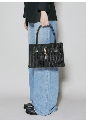 Saint Laurent Panier Rectangular Basket Shoulder Bag - Woman Shoulder Bags Black One Size