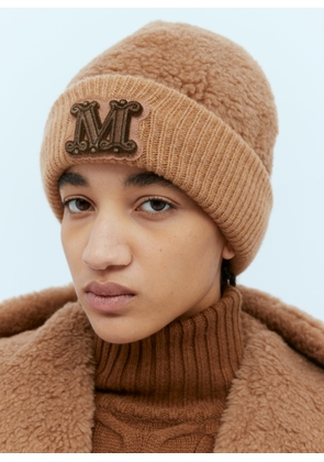 Max Mara Teddy Beanie Hat - Woman Hats Beige 57