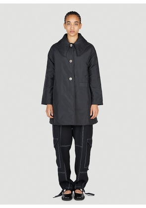GANNI Ripstop Quilted Reversible Coat - Woman Coats Black Eu - 36