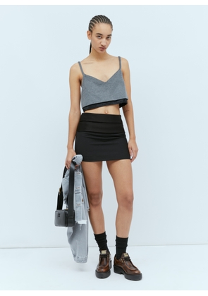 Miu Miu Velour Top - Woman Tops Grey It - 38