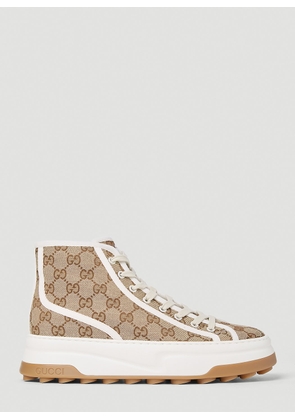 Gucci Gg Canvas High Top Sneakers - Woman Sneakers Beige Eu - 37