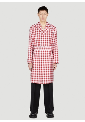 Prada Check Trench Coat - Man Coats Red It - 50