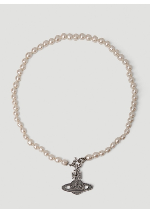 Vivienne Westwood Hilarios Pearl Necklace - Man Jewellery Silver One Size