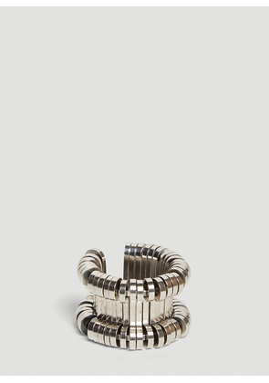 Bottega Veneta Segment Ring - Woman Jewellery Silver 13