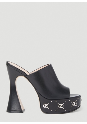 Gucci Gg Platform Mules - Woman Heels Black Eu - 37