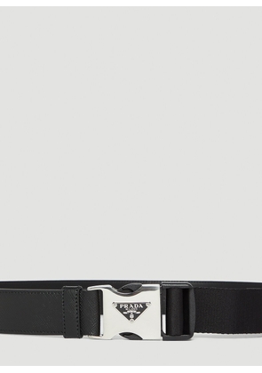 Prada Rollercoaster Buckle Leather Belt - Man Belts Black 90