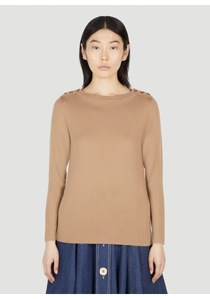 Gucci Rib Stitch Knit Sweater - Woman Knitwear Camel Xs