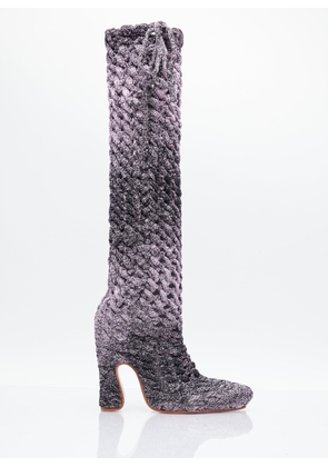 Isa Boulder Spiral Cable Boots - Woman Boots Lilac Eu - 38