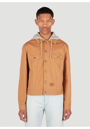 Gucci Hooded Logo Patch Jacket - Man Jackets Brown It - 50