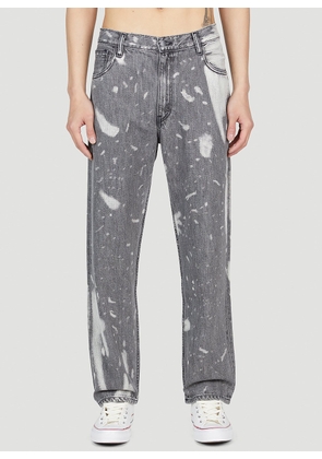 LN-CC x Non Denim Bleached Relaxed Jeans - Man Jeans Grey 32