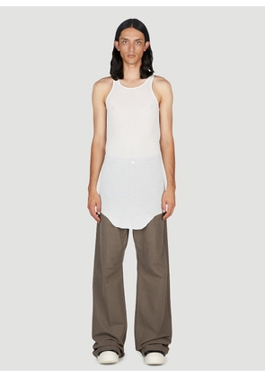 Rick Owens Basic Rib Tank Top - Man Tops White S