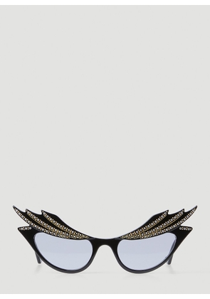 Gucci Hollywood Forever Cat Eye Sunglasses - Woman Sunglasses Black One Size