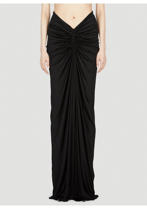 Saint Laurent Gathered Skirt - Woman Skirts Black Fr - 36