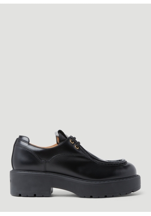 Miu Miu Logo Lace-up Shoes - Woman Lace Ups Black Eu - 37