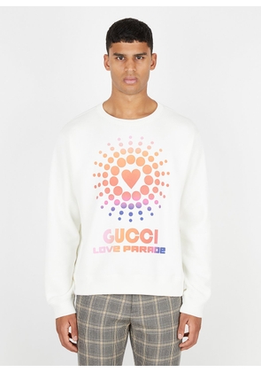 Gucci Felted Love Parade Sweatshirt - Man Sweatshirts White L