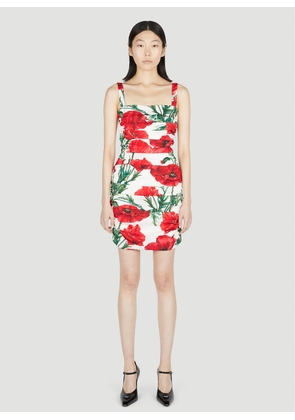 Dolce & Gabbana Poppy Print Dress - Woman Dresses Red It - 42