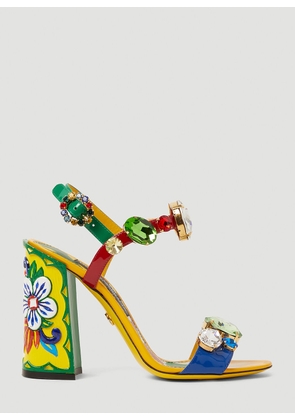 Dolce & Gabbana Gemstone Embellished Sandals - Woman Heels Multicolour Eu - 40
