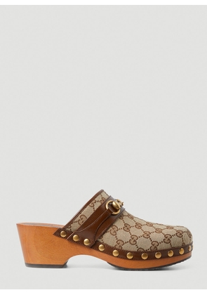 Gucci Gg Jacquard Clogs - Woman Platforms Beige Eu - 36