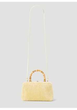 Jil Sander Goji Bamboo Mini Shoulder Bag - Woman Shoulder Bags Yellow One Size
